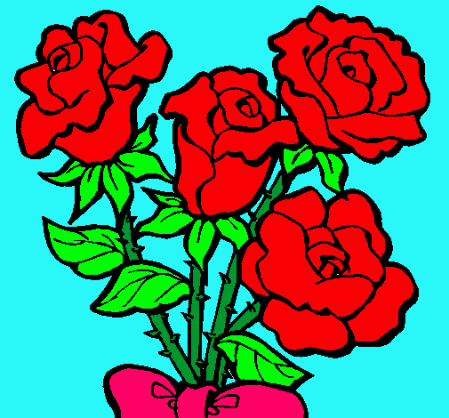 Dibujo Ramo de rosas pintado por Michellem