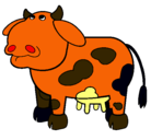 Dibujo Vaca pensativa pintado por mivaca