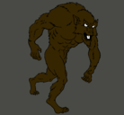 Dibujo Hombre lobo pintado por nerealamejor
