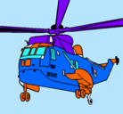 Dibujo Helicóptero al rescate pintado por pitita