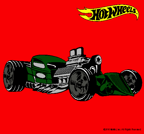 Dibujo Hot Wheels 10 pintado por tuca