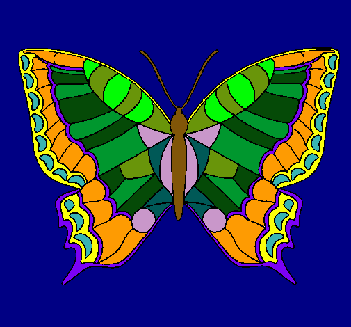 Dibujo Mariposa pintado por lagatitamiaumia