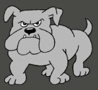 Dibujo Perro Bulldog pintado por ADIOS