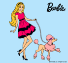 Dibujo Barbie paseando a su mascota pintado por judyta
