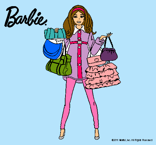 Dibujo Barbie de compras pintado por abriluchi