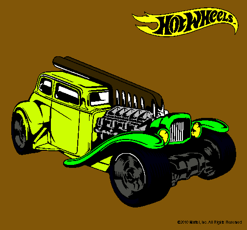 Dibujo Hot Wheels 6 pintado por tuca