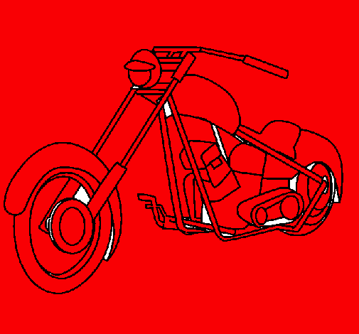 Dibujo Moto pintado por stomer