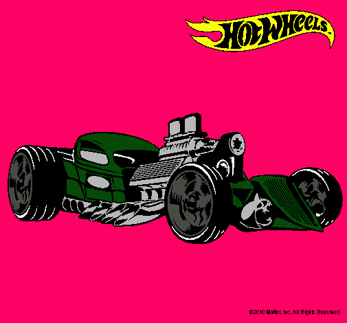 Dibujo Hot Wheels 10 pintado por tuca