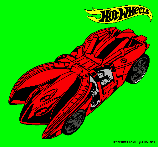 Dibujo Hot Wheels 7 pintado por tuca