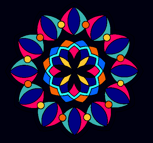 Dibujo Mandala 3 pintado por blanca