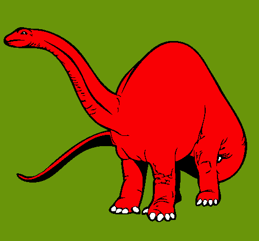Dibujo Braquiosaurio II pintado por dino_dino
