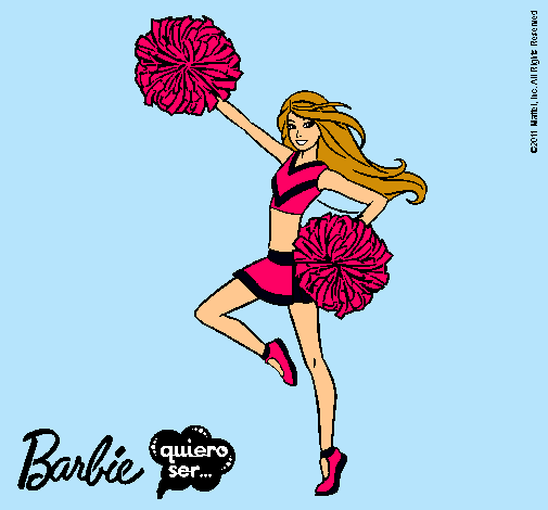 Dibujo Barbie animadora pintado por agata
