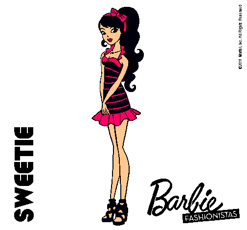 Dibujo Barbie Fashionista 6 pintado por bachatera