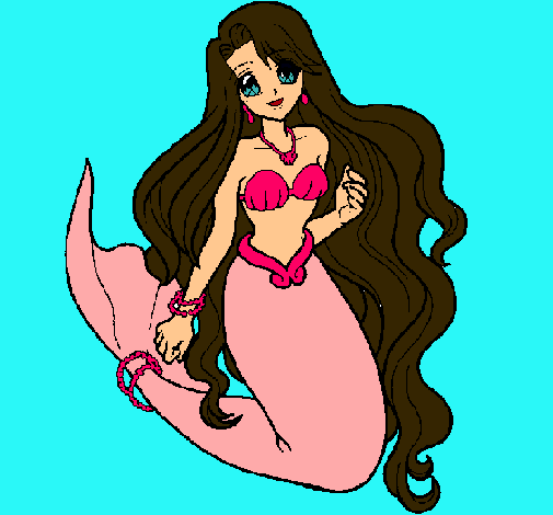 Dibujo Sirenita pintado por Lilith