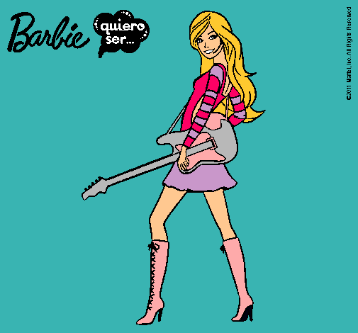 Dibujo Barbie la rockera pintado por abriluchi