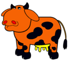 Dibujo Vaca pensativa pintado por Granja