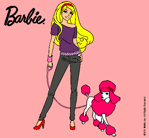 Dibujo Barbie con look moderno pintado por sofi12