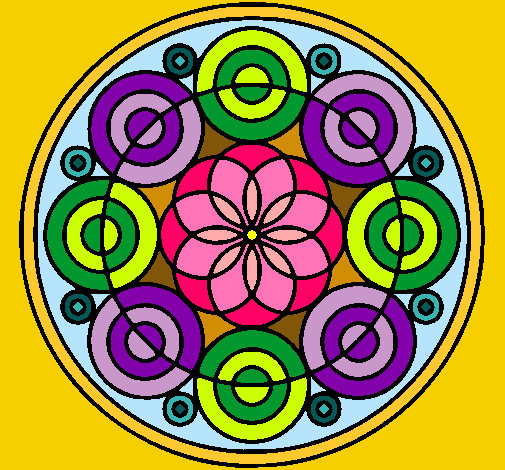 Dibujo Mandala 35 pintado por mikelita