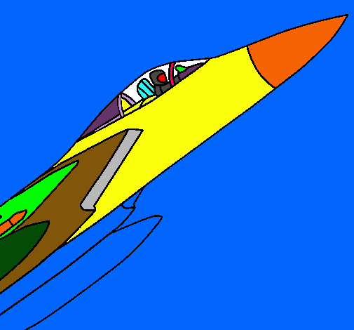 Dibujo Avión de caza pintado por Emy_spidy