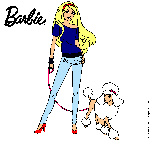 Dibujo Barbie con look moderno pintado por MichelleGR