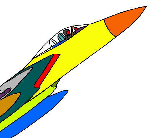 Dibujo Avión de caza pintado por Emy_spidy