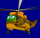 Dibujo Helicóptero al rescate pintado por moretti