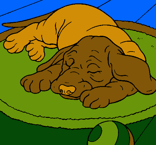 Dibujo Perro durmiendo pintado por lurdes22