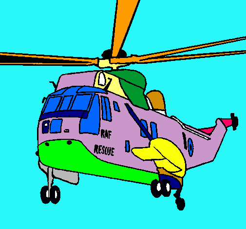 Dibujo Helicóptero al rescate pintado por DANNYPC