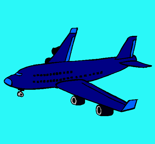 Dibujo Avión de pasajeros pintado por fran399