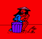 Dibujo Mujer tocando el bongó pintado por Jazchu 