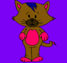 Dibujo Gato con flequillo pintado por rochi