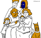 Dibujo Familia pintado por chacha