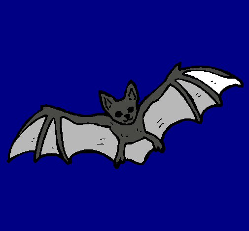 Dibujo Murciélago volando pintado por luciamoris