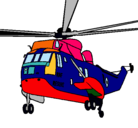 Dibujo Helicóptero al rescate pintado por kevinel