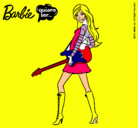 Dibujo Barbie la rockera pintado por india