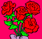 Dibujo Ramo de rosas pintado por Ximena123