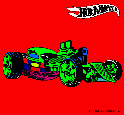 Dibujo Hot Wheels 10 pintado por vale485