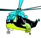 Dibujo Helicóptero al rescate pintado por ayuopb