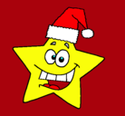 Dibujo estrella de navidad pintado por estrellla