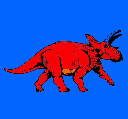 Dibujo Triceratops pintado por Sebastianf