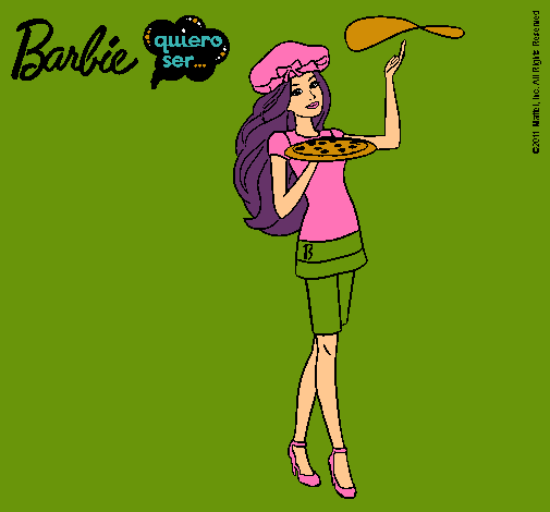 Dibujo Barbie cocinera pintado por lurdes22