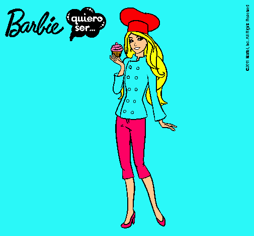 Dibujo Barbie de chef pintado por escorpio