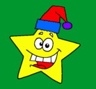 Dibujo estrella de navidad pintado por acosta