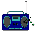 Dibujo Radio cassette 2 pintado por johant15