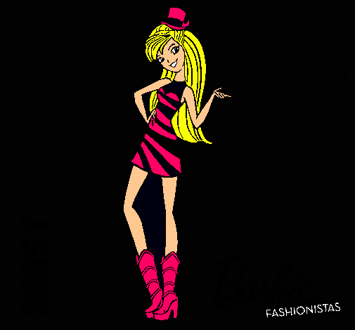 Dibujo Barbie Fashionista 2 pintado por Belen-