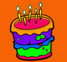 Dibujo Pastel de cumpleaños 2 pintado por alondraa