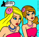 Dibujo Barbie y su amiga pintado por AGUCHI