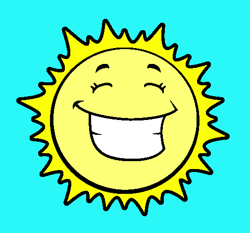 Dibujo Sol sonriendo pintado por dominicita