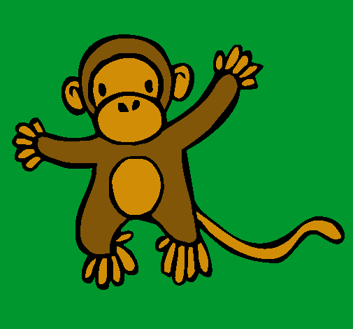 Dibujo Mono pintado por Jaski