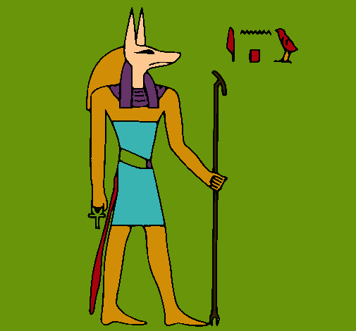 Dibujo Anubis pintado por lurdes22